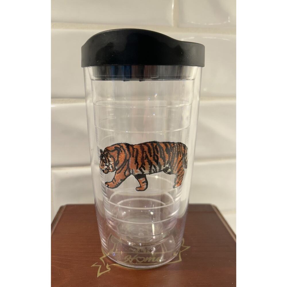 Cincinnati Bengals Tervis Tumbler Clear 18 oz Lid Keeps Hot & Cold Embroidered
